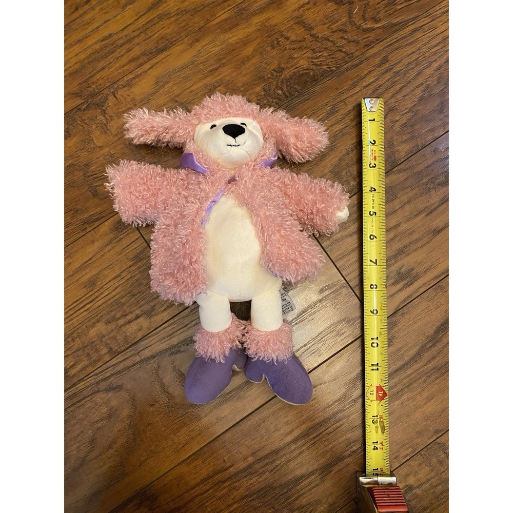 Jellycat Furcoat Poodle Soft Plush Toy Dog Vintage Fluffy Curly Pink Glam Lovey - Picture 6 of 6